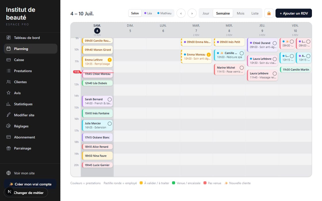 Le planning CODART, une journée de rendez-vous